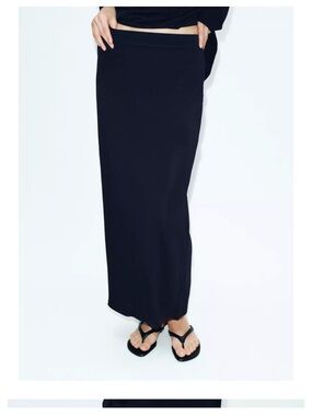 Zara Navy  Maxi Skirt